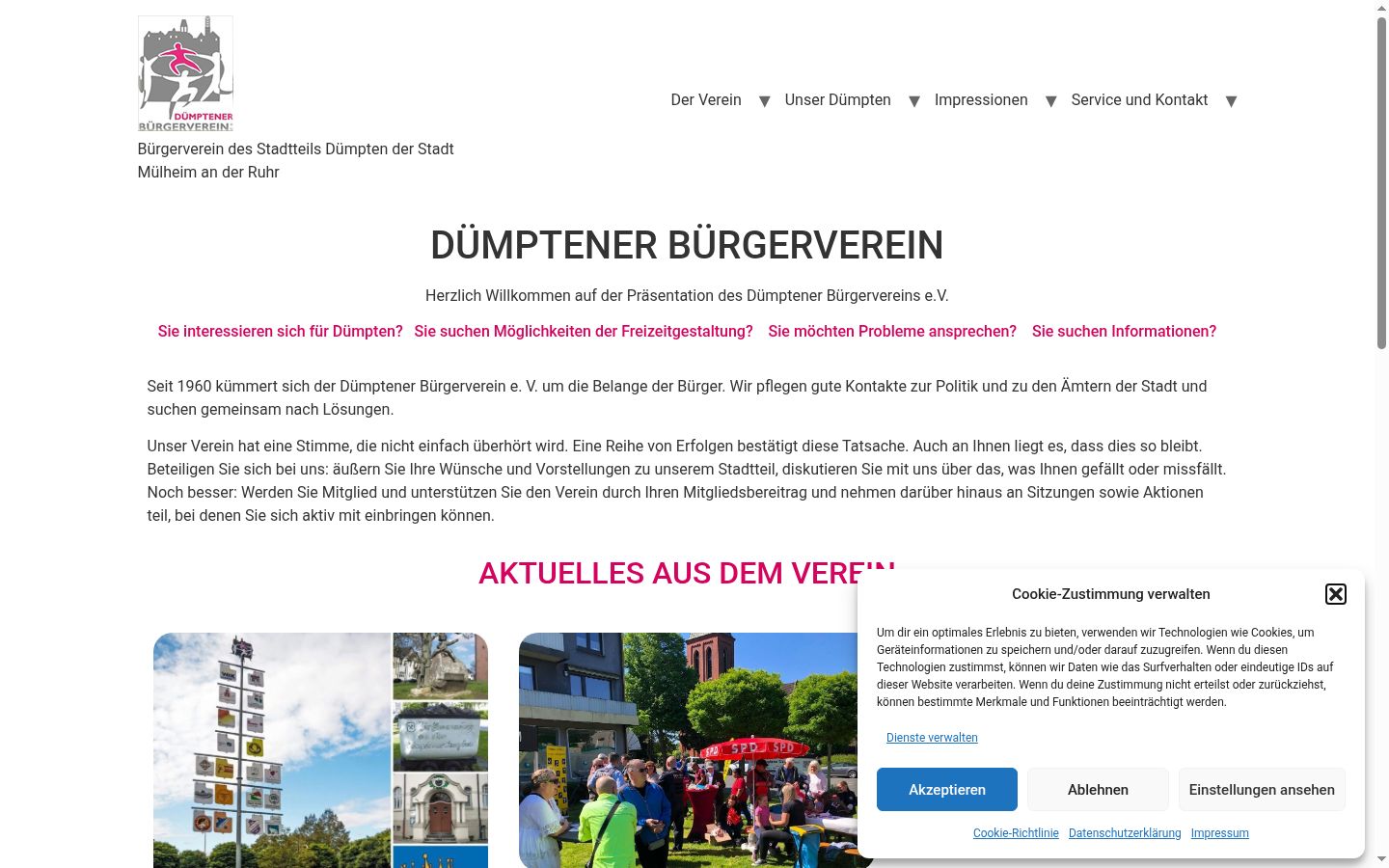 Capture d'écran de la bannière de consentement affichée avant toute interaction