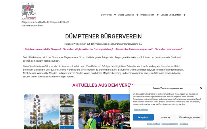 Screenshot ta' duemptener-buergerverein.de