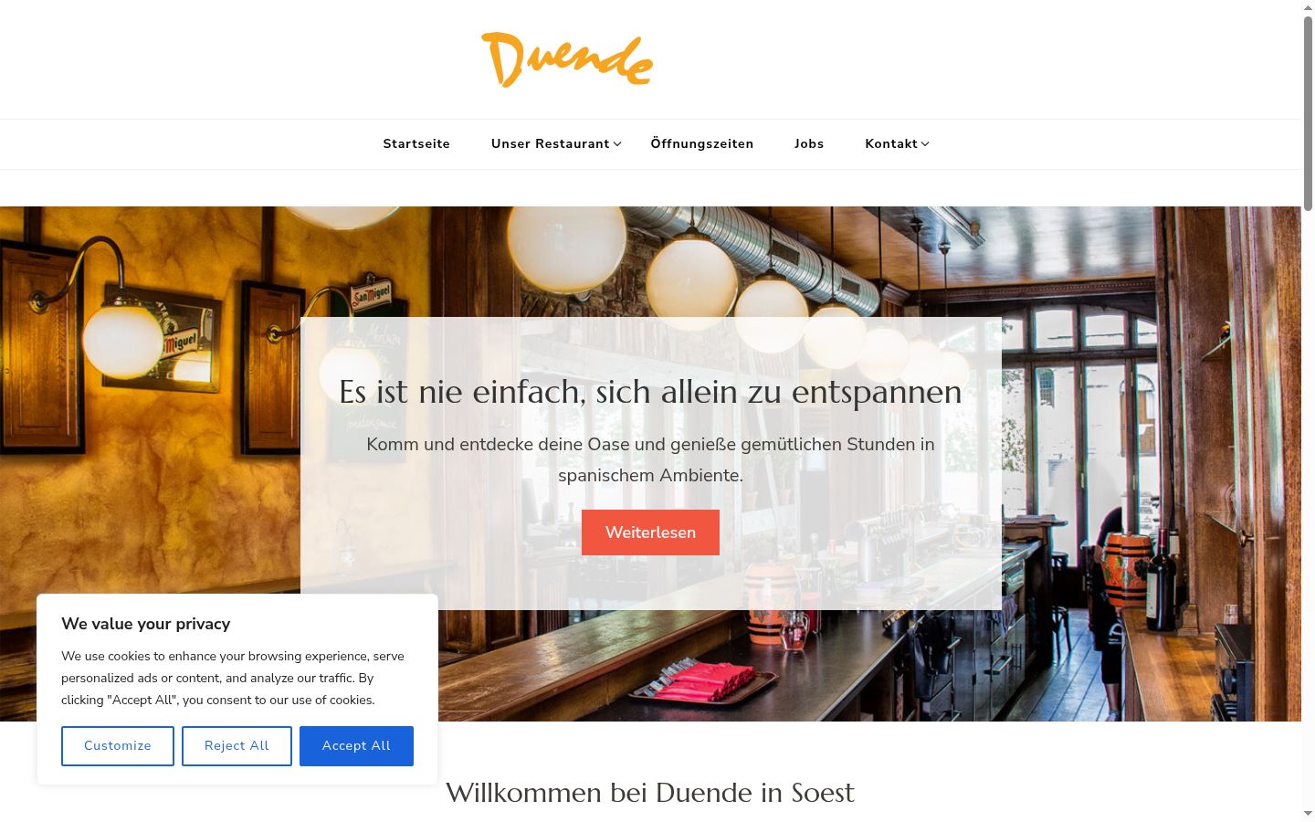 Sutikimo reklamjuostės, rodytos prieš bet kokią sąveiką, ekrano kopija