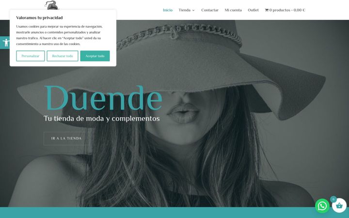 Captură de ecran a duende.com.es