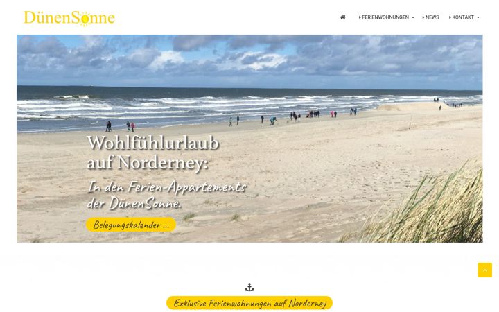 Screenshot of duenensonne-norderney.de