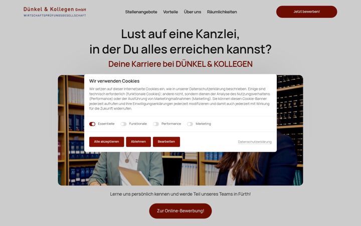 Screenshot of duenkel-und-kollegen-karriere.de
