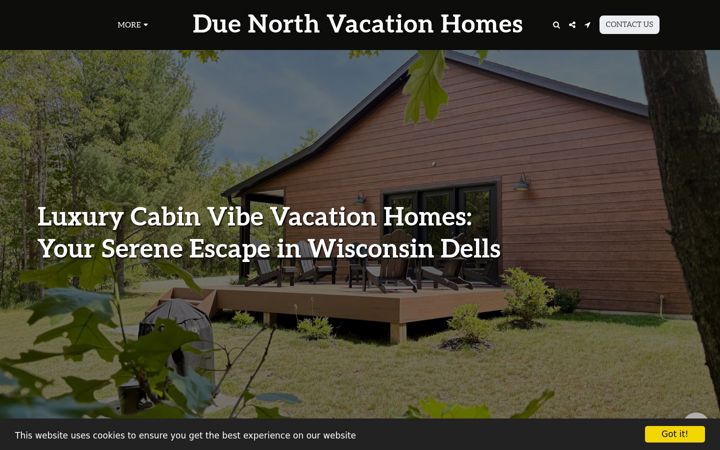 Screenshot of duenorthvacations.com