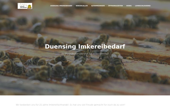 Screenshot of duensing-imkereibedarf.de