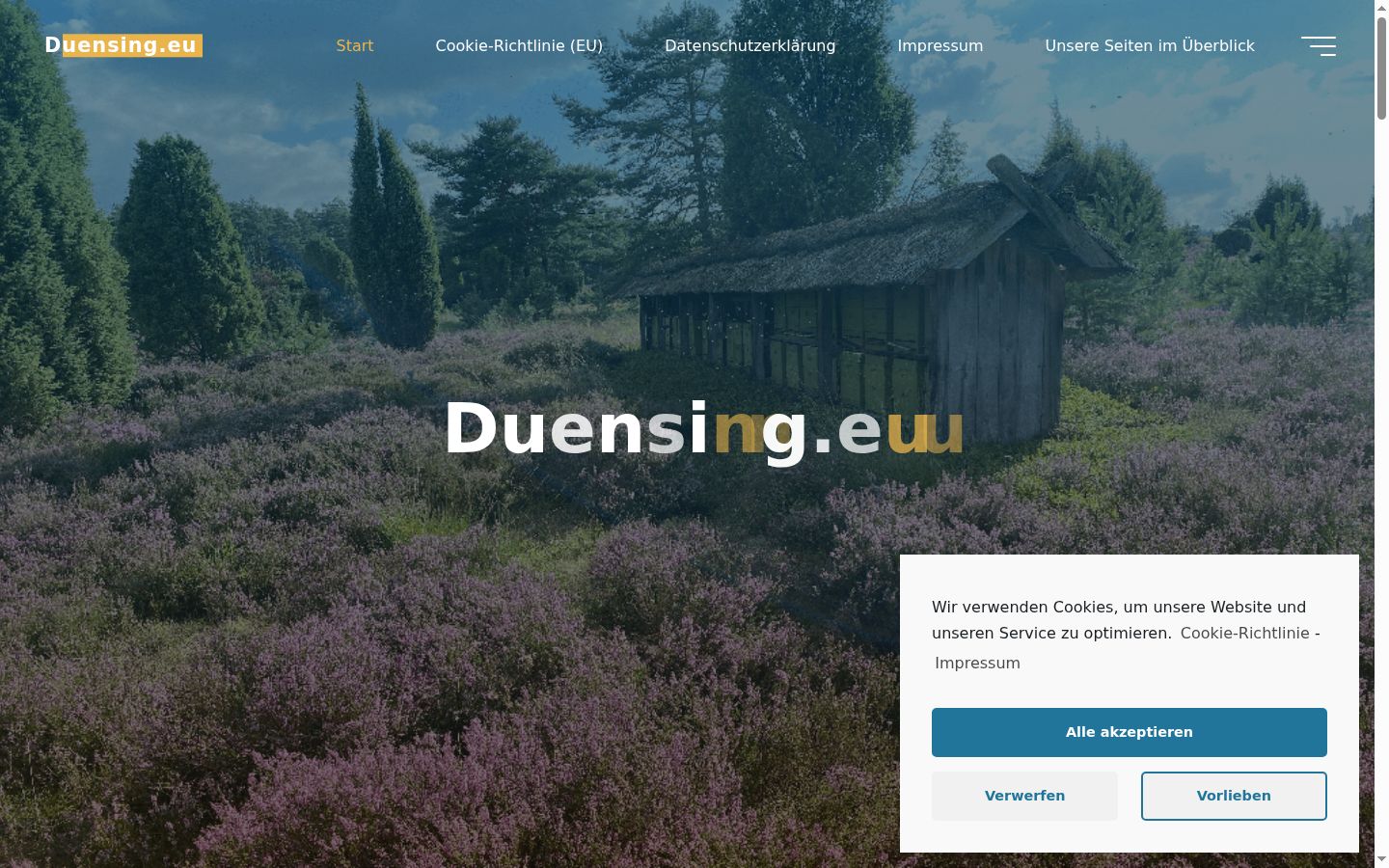 Screenshot of the consent banner shown before any interaction
