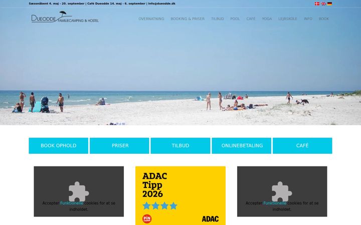 Screenshot του dueodde.dk