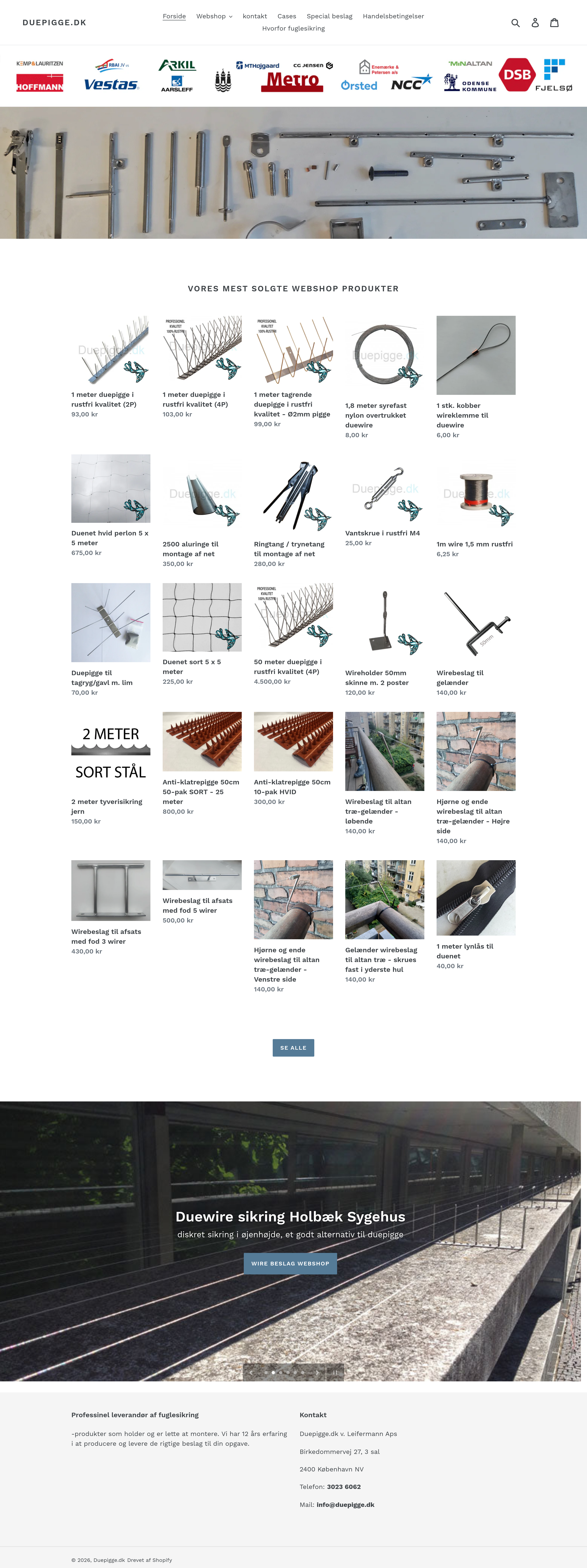 Screenshot of duepigge.dk