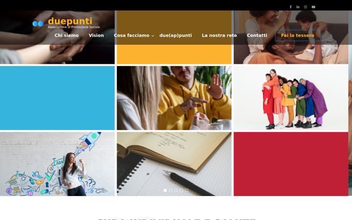 Captura de pantalla de duepuntiassociazione.it