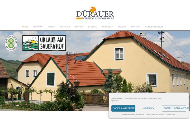 Screenshot von duerauer.at