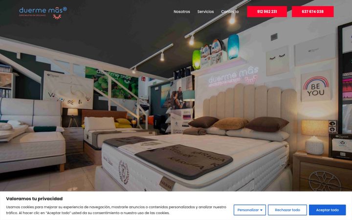 Screenshot of duermemas.net