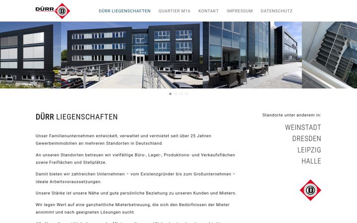 Snímek obrazovky duerr-liegenschaften.de