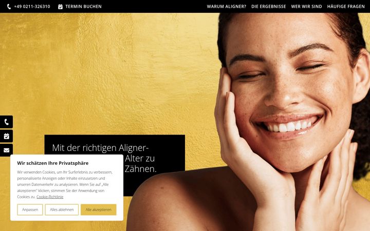 Captură de ecran a duesseldorf-aligner.de