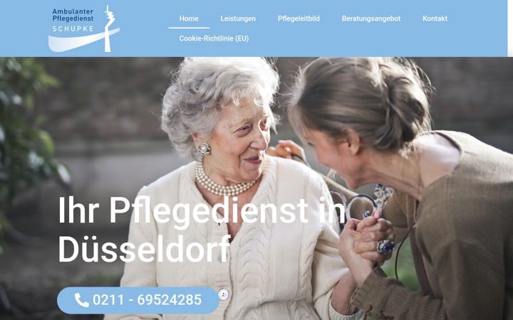 Screenshot of duesseldorf-pflegedienst.de
