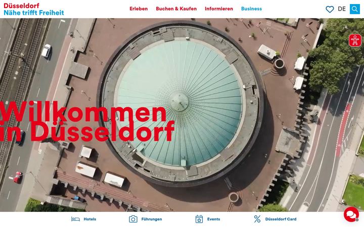 Captura de pantalla de duesseldorf-tourismus.de