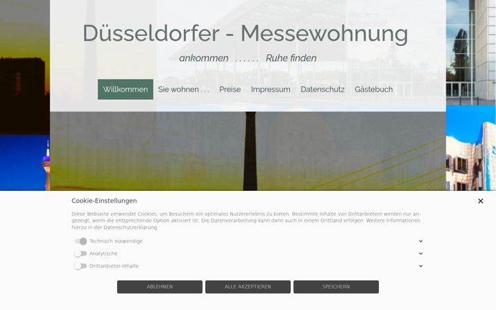 Screenshot of duesseldorfer-messewohnung.com