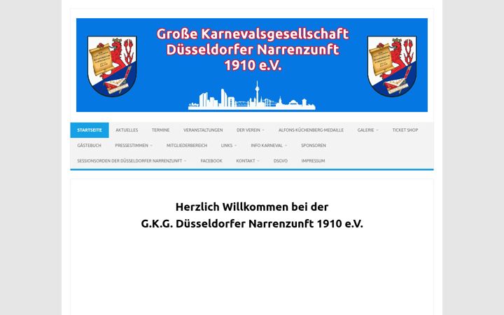 Screenshot of duesseldorfer-narrenzunft.de