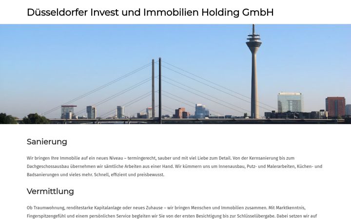 Screenshot ta' duesseldorferholding.de