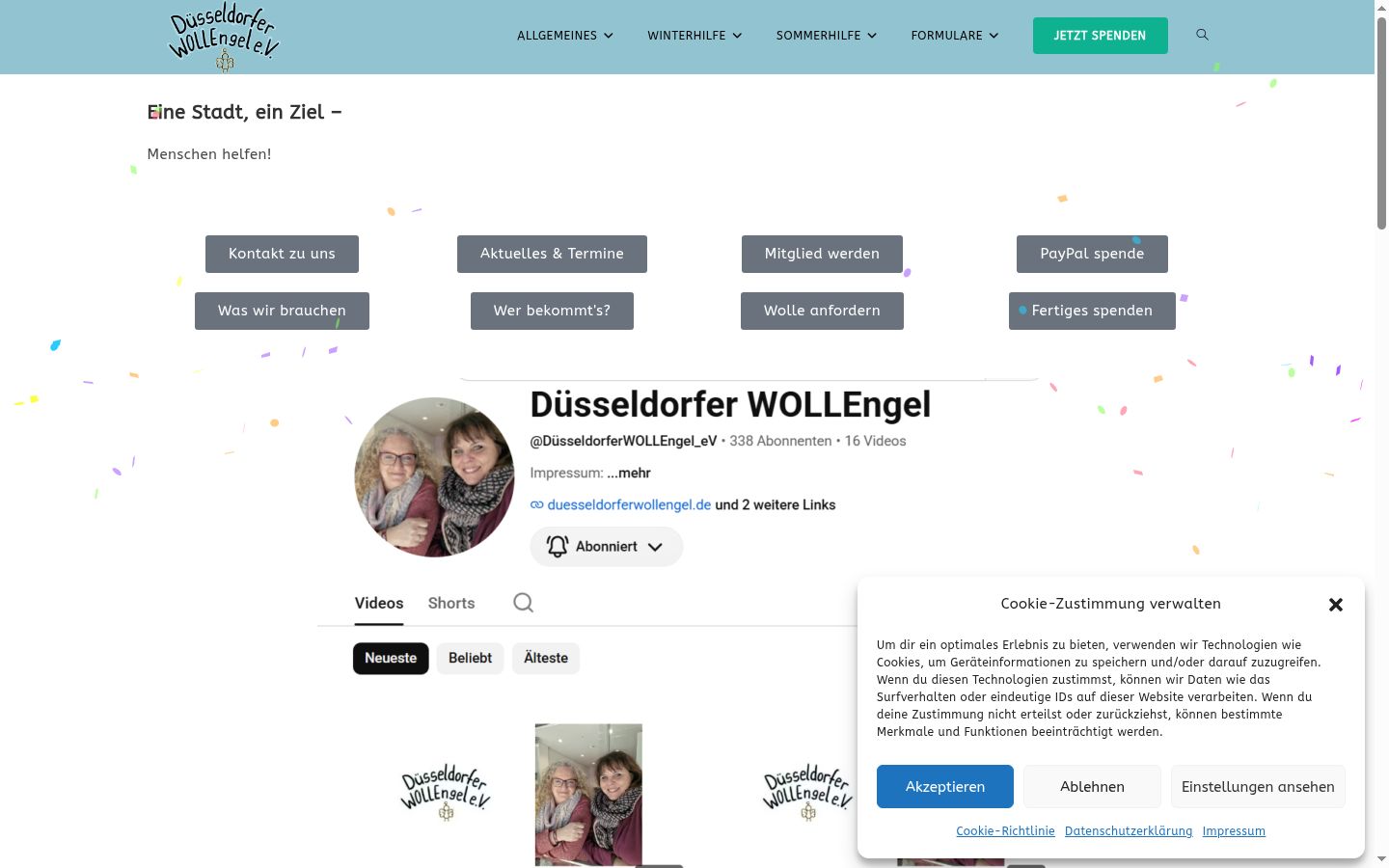 Screenshot tal-banner tal-kunsens muri qabel kwalunkwe interazzjoni