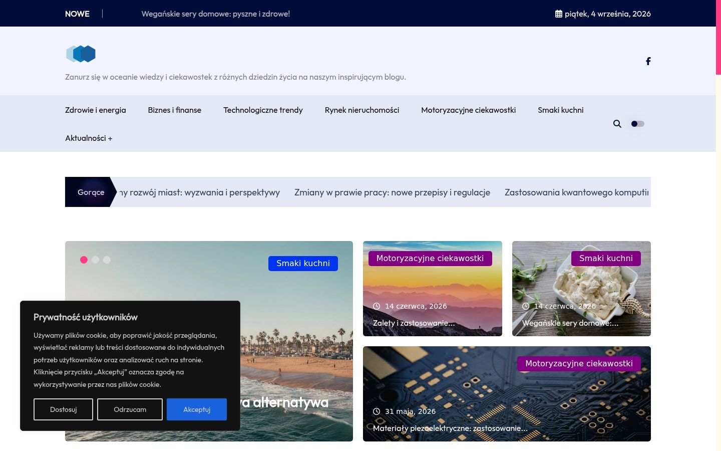 Captura de ecrã do banner de consentimento apresentado antes de qualquer interação