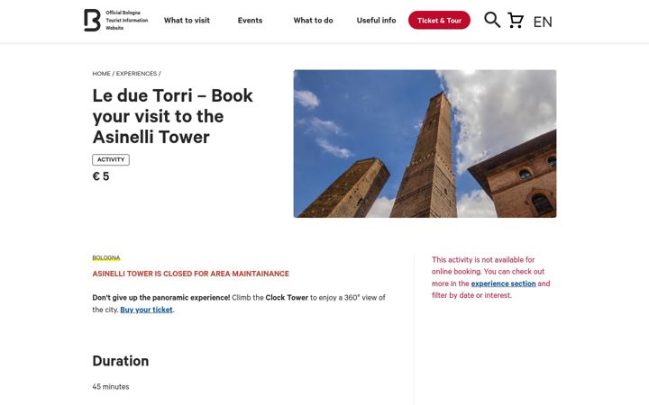 Screenshot of duetorribologna.com
