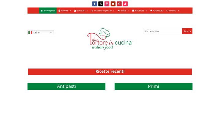 Snimka zaslona za duetortoreincucina.it