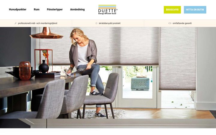 Screenshot von duette.se