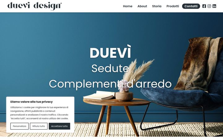 Snimka zaslona za duevidesign.it