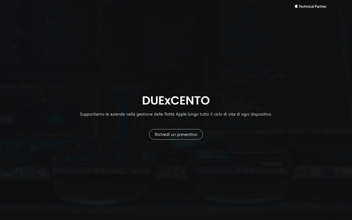 Screenshot of duexcento.com