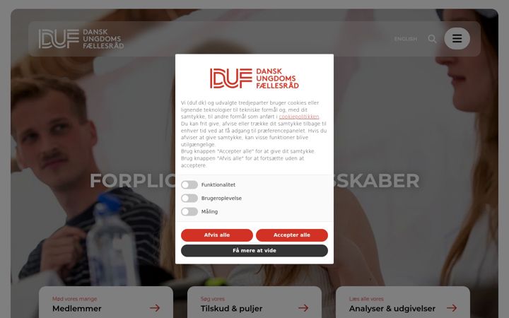 Skjermbilde av duf.dk