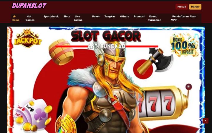 Screenshot of dufanslot.net