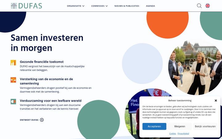 Screenshot di dufas.nl