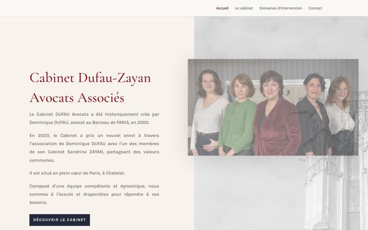 Ekrānuzņēmums no dufauavocats.fr