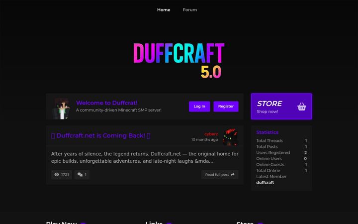 Zrzut ekranu duffcraft.net