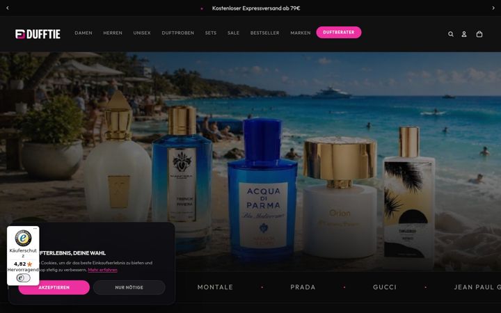 Screenshot of dufftie.de