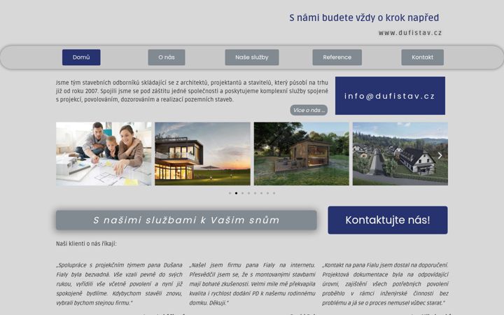 Screenshot ta' dufistav.cz