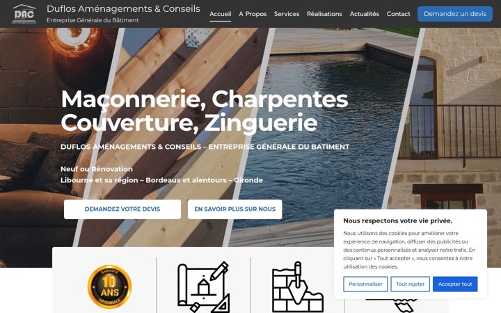 Screenshot of duflos-amenagements.fr