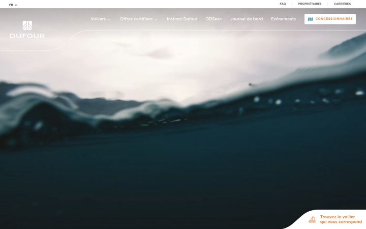 Screenshot of dufour-yachts.com