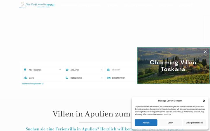 Screenshot of duft-apuliens.com
