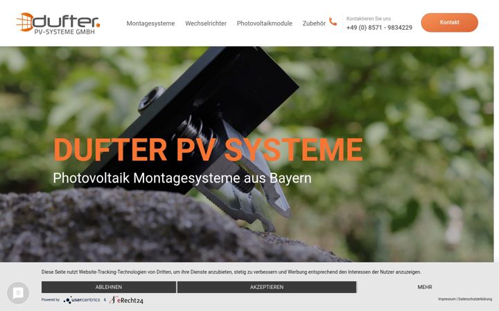 Screenshot of dufter-pv-systeme.de