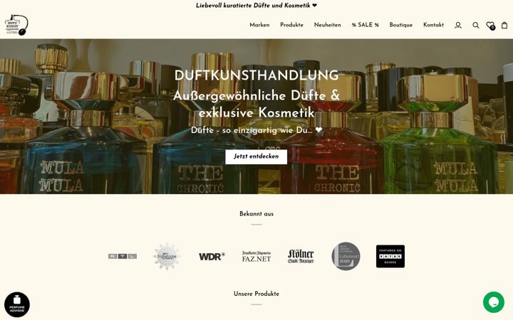 Screenshot of duftkunsthandlung.de