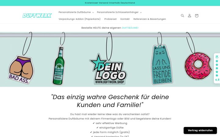 Screenshot of duftwerkshop.de