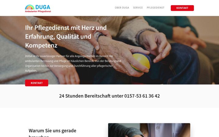 Screenshot of duga-pflegedienst.de