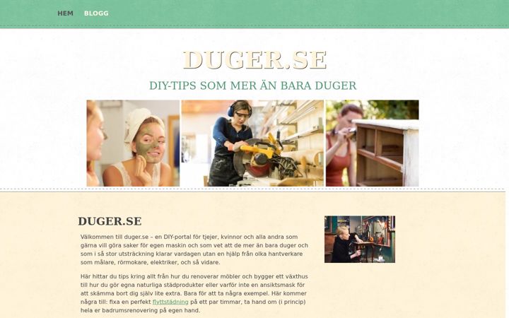 Screenshot von duger.se