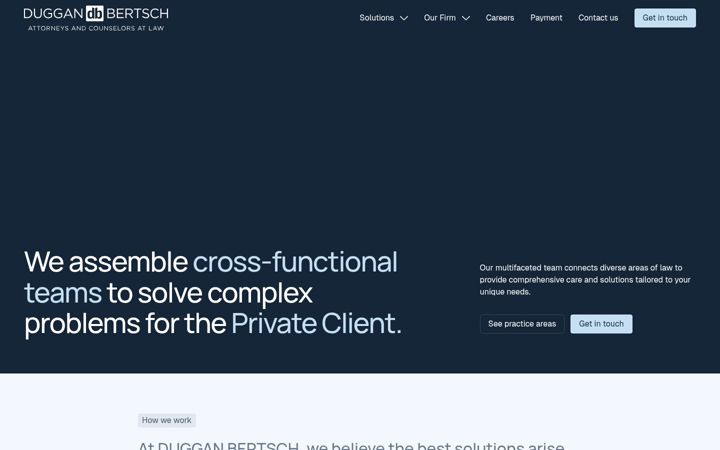 Screenshot of dugganbertsch.com