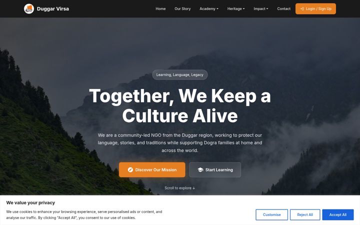 Screenshot of duggarvirsa.com