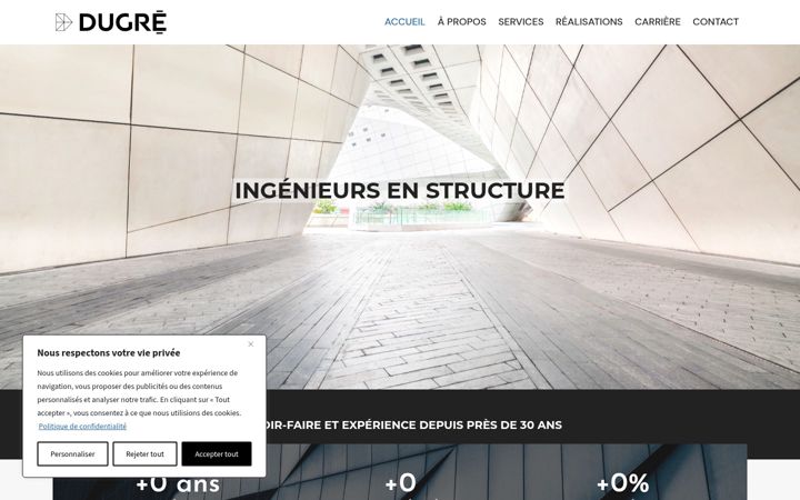 Skjermbilde av dugreingenieurstructure.ca