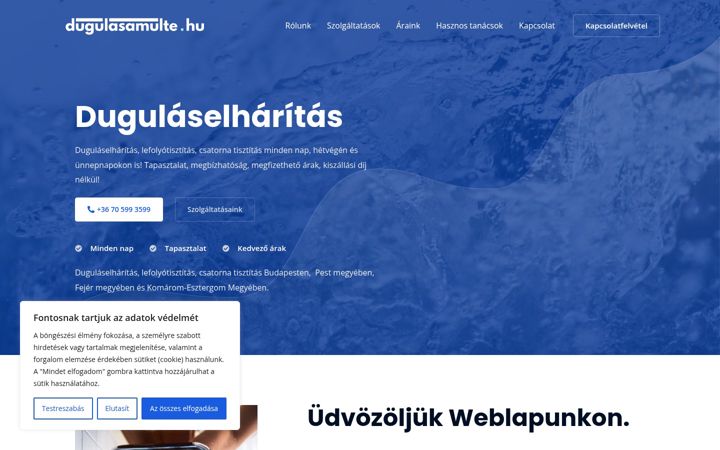 Screenshot ta' dugulasamulte.hu
