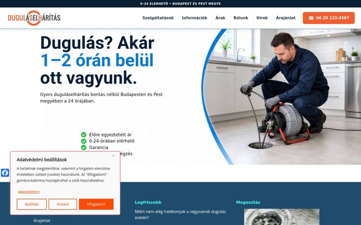 Skærmbillede af dugulaselharitas-akcio.hu