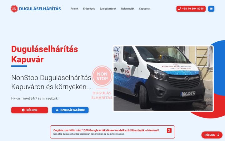 Screenshot ta' dugulaselharitaskapuvar.hu