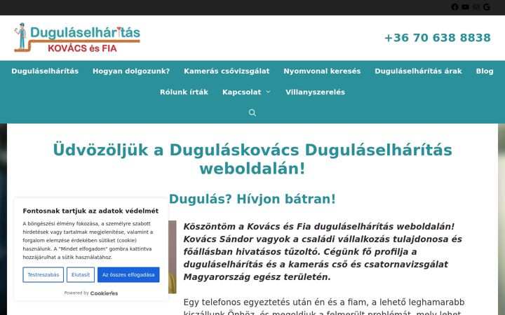 Skærmbillede af dugulaskovacs.hu